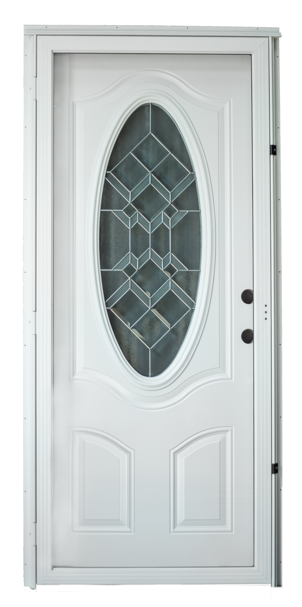 Lifestyle 3/4 Oval Fiberglass Combination Door for Mobile Homes (NOT RETURNABLE)